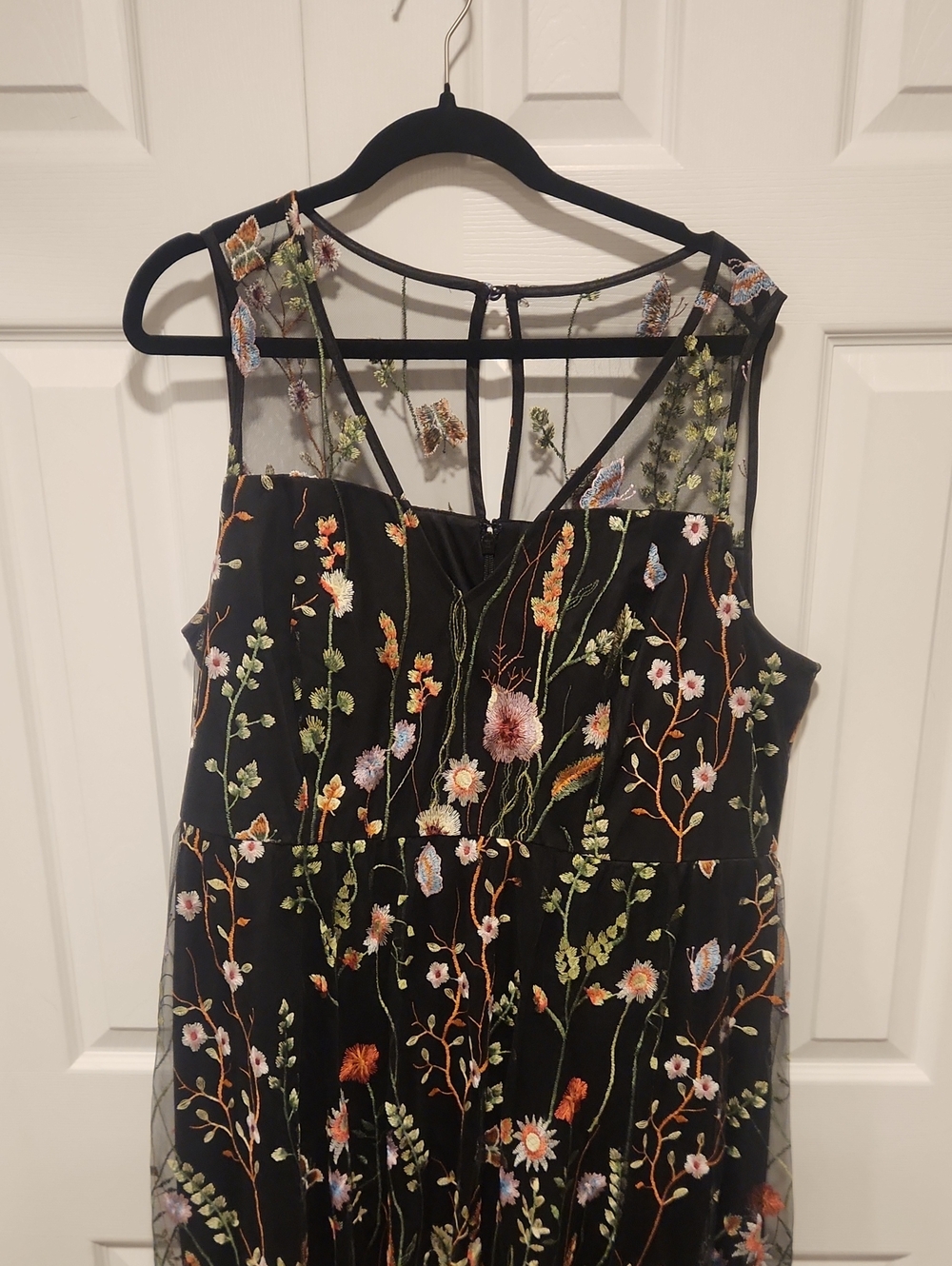 Torrid Maxi Mesh Embroidered Dress - Picture 4 of 9